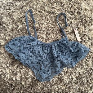 Victoria’s Secret Flounce Ruffle Bralette | Blue | Size S | NWT